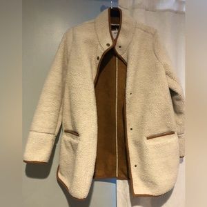 NWOT womens Sherpa long coat